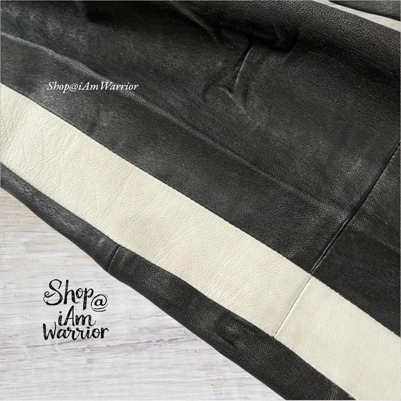 J.Crew Collection genuine leather racing stripe pull on legging *shop@iamwarrior - Picture 10 of 12